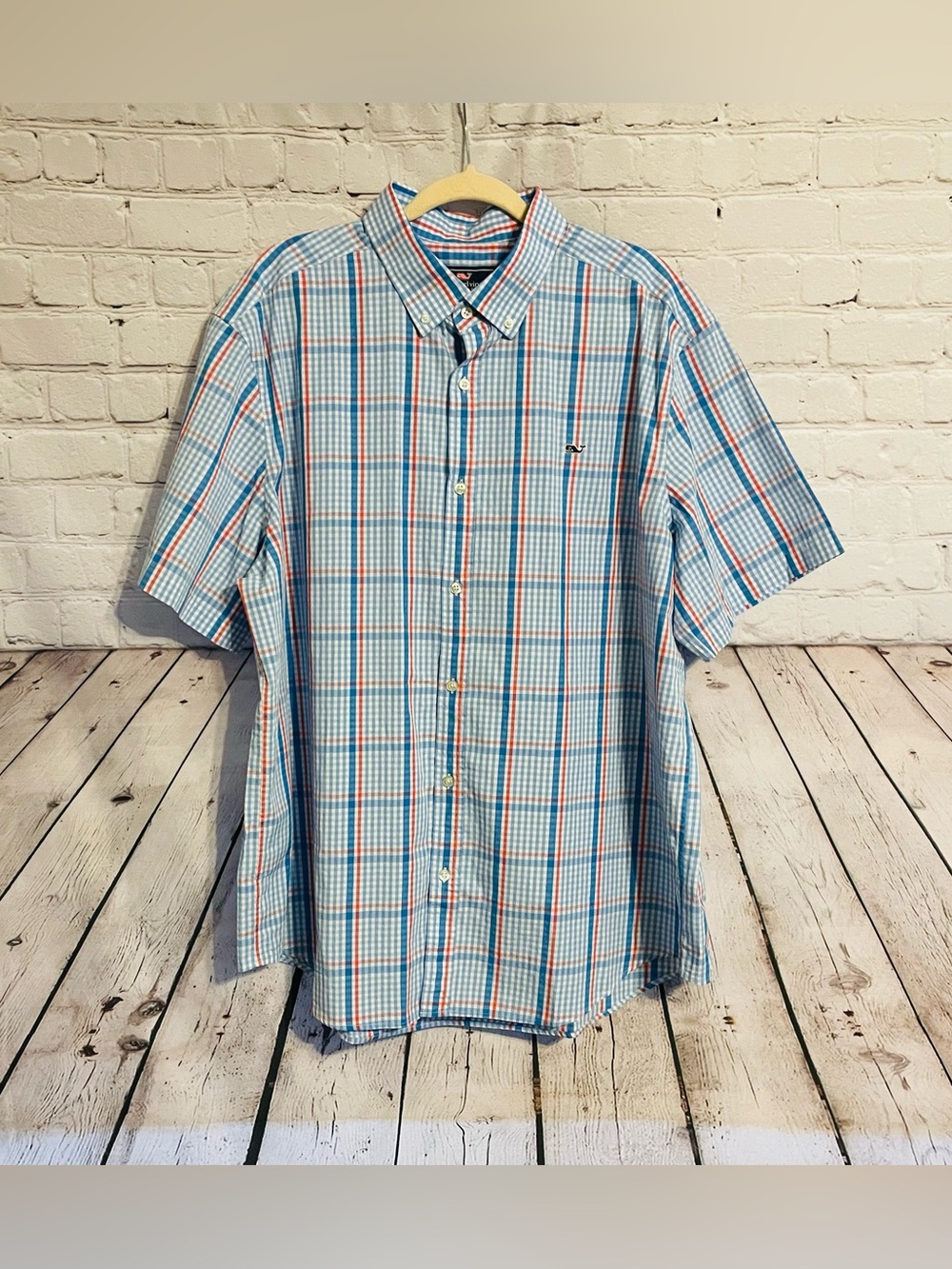Vineyard Vines Mens 2X Palmer Island Plaid Casual Beach Golf Preppy Shirt 🆕
